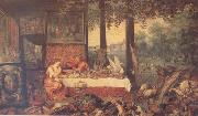 BRUEGHEL, Jan the Elder Sense of Taste (mk14) oil painting reproduction